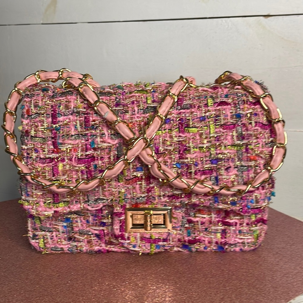 Small Tweed mini bag NWOT  never used 🤗